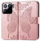 For Xiaomi 15 Butterfly Love Flower Embossed Leather Phone Case(Rose Gold) - 2