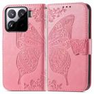 For Xiaomi 15 Butterfly Love Flower Embossed Leather Phone Case(Pink) - 2