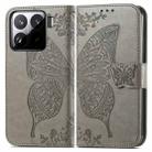 For Xiaomi 15 Pro Butterfly Love Flower Embossed Leather Phone Case(Gray) - 2