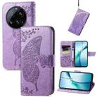 For Xiaomi 15 Ultra Butterfly Love Flower Embossed Leather Phone Case(Lavender) - 1