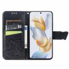 For Honor Play 40C / X5 Plus Butterfly Love Flower Embossed Leather Phone Case(Black) - 3