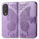 For Honor Play 40C / X5 Plus Butterfly Love Flower Embossed Leather Phone Case(Lavender) - 2