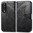 For Honor X50i+ Butterfly Love Flower Embossed Leather Phone Case(Black) - 2