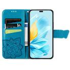 For Honor 200 Lite Global Butterfly Love Flower Embossed Leather Phone Case(Blue) - 3