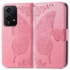 For Honor 200 Lite Butterfly Love Flower Embossed Leather Phone Case(Pink) - 2