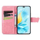 For Honor 200 Lite Butterfly Love Flower Embossed Leather Phone Case(Pink) - 3