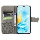 For Honor 200 Lite Global Butterfly Love Flower Embossed Leather Phone Case(Gray) - 3