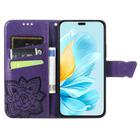 For Honor 200 Lite Global Butterfly Love Flower Embossed Leather Phone Case(Purple) - 3