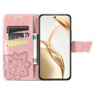 For Honor 200 Butterfly Love Flower Embossed Leather Phone Case(Rose Gold) - 3