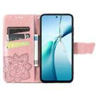 For Honor 200 Smart Butterfly Love Flower Embossed Leather Phone Case(Rose Gold) - 3