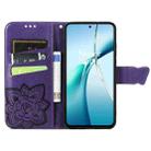 For Honor 200 Smart Butterfly Love Flower Embossed Leather Phone Case(Purple) - 3