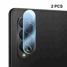 For Samsung Galaxy Z Fold6 2pcs ENKAY Hat-Prince 9H Rear Camera Lens Tempered Glass Film(Transparent) - 1