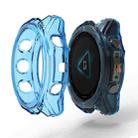 For Garmin Fenix 8 AMOLED 43mm ENKAY Hat-Prince Transparent TPU Frame Drop Protection Case(Blue) - 1