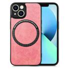 For iPhone 13 mini Solid Color Leather Skin Back Cover Phone Case(Pink) - 1