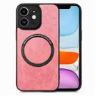 For iPhone 11 Solid Color Leather Skin Back Cover Phone Case(Pink) - 1