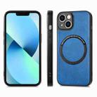 For iPhone 11 Pro Max Solid Color Leather Skin Back Cover Phone Case(Blue) - 2
