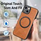 For iPhone 11 Pro Max Solid Color Leather Skin Back Cover Phone Case(Brown) - 5