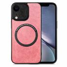 For iPhone XR Solid Color Leather Skin Back Cover Phone Case(Pink) - 1