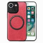 For iPhone 6 / 6s Solid Color Leather Skin Back Cover Phone Case(Red) - 1