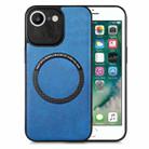 For iPhone 6 / 6s Solid Color Leather Skin Back Cover Phone Case(Blue) - 1