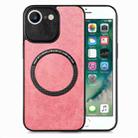 For iPhone 6 / 6s Solid Color Leather Skin Back Cover Phone Case(Pink) - 1