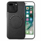 For iPhone 6 Plus / 6s Plus Solid Color Leather Skin Back Cover Phone Case(Black) - 1