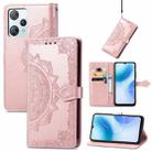 For Blackview A53 Mandala Flower Embossed Leather Phone Case(Rose Gold) - 1