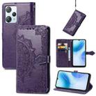 For Blackview A53 Mandala Flower Embossed Leather Phone Case(Purple) - 1