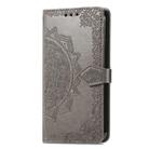 For Motorola Edge 50 Pro Mandala Flower Embossed Leather Phone Case(Gray) - 2