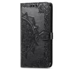 For Motorola Edge 50 Pro Mandala Flower Embossed Leather Phone Case(Black) - 2