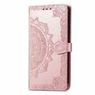 For Motorola Moto G Play 2024 Mandala Flower Embossed Leather Phone Case(Rose Gold) - 2