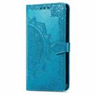 For Motorola Moto G Play 2024 Mandala Flower Embossed Leather Phone Case(Blue) - 2