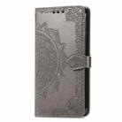 For Motorola Moto G Power 5G 2024 Mandala Flower Embossed Leather Phone Case(Gray) - 2