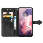 For Motorola Moro G Power 5G 2024 Mandala Flower Embossed Leather Phone Case(Black) - 3