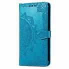 For Motorola Moro G Power 5G 2024 Mandala Flower Embossed Leather Phone Case(Blue) - 2