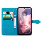 For Motorola Moro G Power 5G 2024 Mandala Flower Embossed Leather Phone Case(Blue) - 3