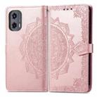 For Motorola Moto G Stylus 5G 2024 Mandala Flower Embossed Leather Phone Case(Rose Gold) - 2