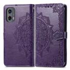 For Motorola Moto G Stylus 5G 2024 Mandala Flower Embossed Leather Phone Case(Purple) - 2