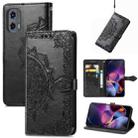 For Motorola Moto G Stylus 5G 2024 Mandala Flower Embossed Leather Phone Case(Black) - 1