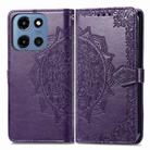 For Motorola Moto G 2025 Mandala Flower Embossed Leather Phone Case(Purple) - 2