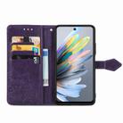 For Motorola Moto G 2025 Mandala Flower Embossed Leather Phone Case(Purple) - 3