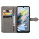For Motorola Moto G Power 2025 Mandala Flower Embossed Leather Phone Case(Gray) - 3