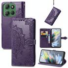 For Motorola Moto G Power 2025 Mandala Flower Embossed Leather Phone Case(Purple) - 1