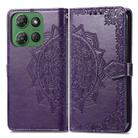 For Motorola Moto G Power 2025 Mandala Flower Embossed Leather Phone Case(Purple) - 2