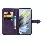For Motorola Moto G Power 2025 Mandala Flower Embossed Leather Phone Case(Purple) - 3