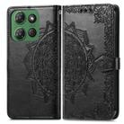 For Motorola Moto G Power 2025 Mandala Flower Embossed Leather Phone Case(Black) - 2