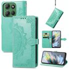 For Motorola Moto G Power 2025 Mandala Flower Embossed Leather Phone Case(Green) - 1