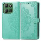 For Motorola Moto G Power 2025 Mandala Flower Embossed Leather Phone Case(Green) - 2