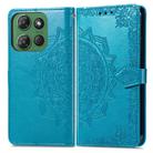 For Motorola Moto G Power 2025 Mandala Flower Embossed Leather Phone Case(Blue) - 2