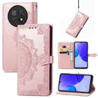 For Huawei Enjoy 60X Mandala Flower Embossed Leather Phone Case(Rose Gold) - 1